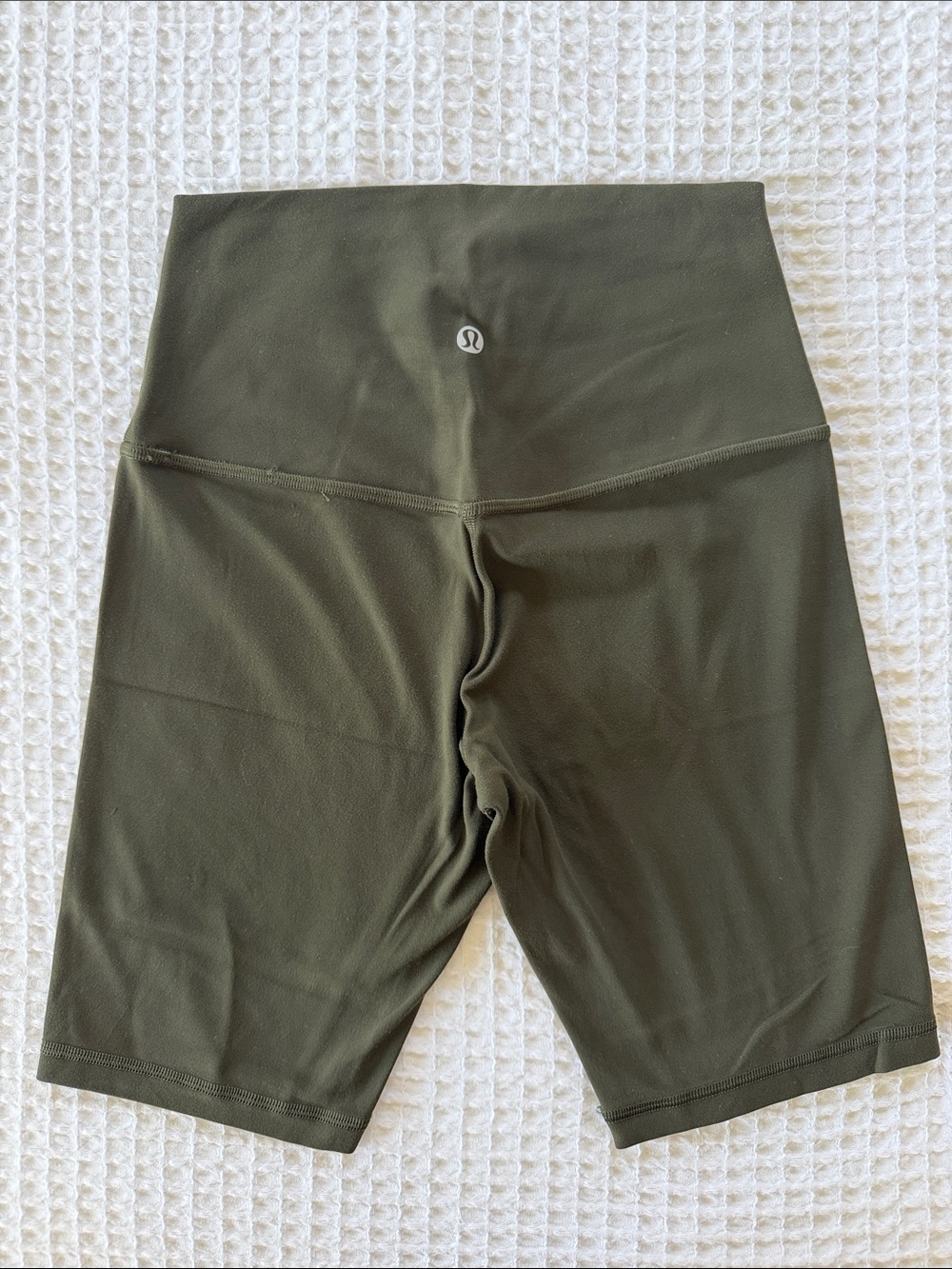 lululemon athletica Olive Green High-Rise Athletic Bike Shorts